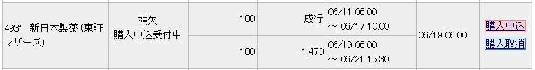 みずほ証券補欠当選